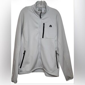 Vintage Nike Fit ACG Men’s Fleece Jacket Full Zip Grey with Black Large